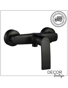 Grifo monomando de ducha. Modelo Malibú Negro mate.