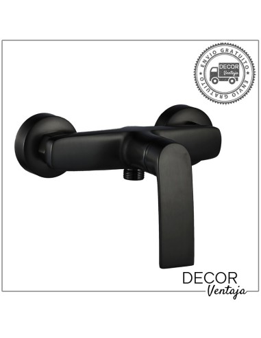 Grifo monomando de ducha. Modelo Malibú Negro mate.