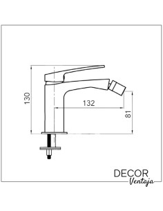 Grifo monomando para bidé. Modelo Malibú Cromo 2