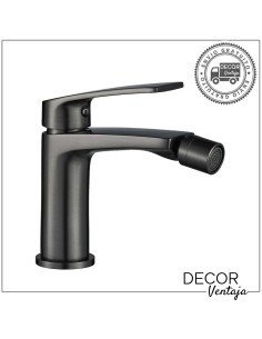 Grifo monomando para bidé. Modelo Malibú Gun Grey.