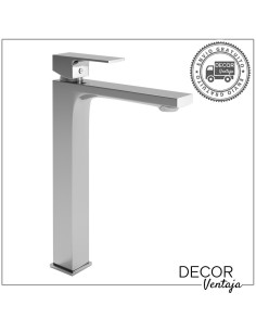 Grifo alto monomando cromo para lavabo sobre encimera. Modelo New Twist Cromo