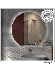Espejo de baño semicircular mod. Arrayanes LED