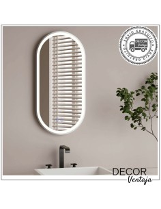 Espejo de baño ovalado mod. Damasqueros LED