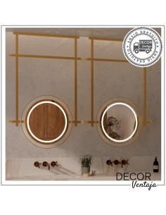 Espejo de baño circular a techo mod. Garnata LED