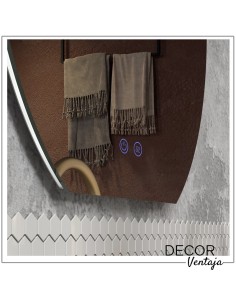 Espejo de baño semicircular mod. Arrayanes LED 2