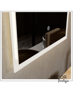 Espejo de baño cuadrado/rectangular mod. Genil LED 2