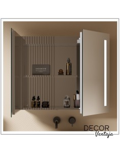 Espejo de baño camerino 2 puertas biled con espejo interior mod. Monaita LED 2