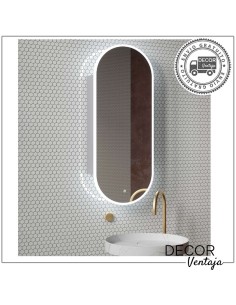 Espejo de baño camerino 1 puerta ovalado mod. Beiro LED