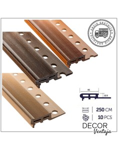 Peldaño rústico 12,5x45 mm.