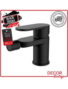 Grifo monomando bidé Tubular negro OFERTA