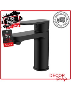 Grifo monomando lavabo Tubular negro OFERTA