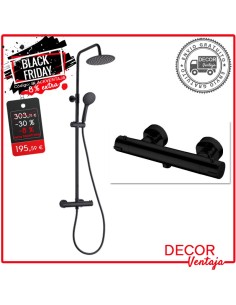 Columna termostática Tubular negro ø25 cm OFERTA