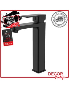Grifo monomando lavabo alto Square negro OFERTA