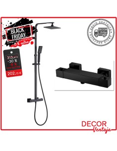 Columna termostática Square negro 25x25 cm OFERTA