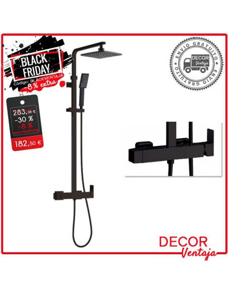 Columna con inversor integrado Square negro 25x25 cm OFERTA