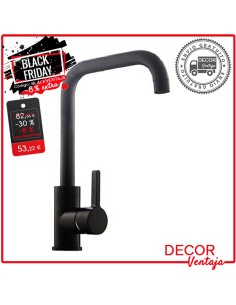 Grifo monomando fregadero Momo negro OFERTA