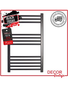 Radiador toallero hidraulico negro 12 tubos 770x500/450 (ZETA de CICSA) OFERTA