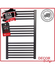 Radiador toallero hidraulico negro 16 tubos 800x500/450 (ZETA de CICSA) OFERTA