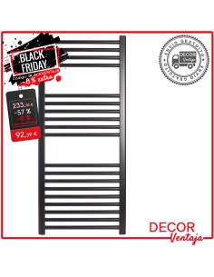 Radiador toallero hidraulico negro 19 tubos 1120x500/450 (ZETA de CICSA) OFERTA