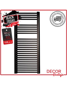 Radiador toallero hidraulico negro 26 tubos 1200x500/450 (ZETA de CICSA) OFERTA