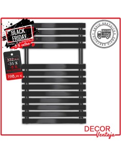 Radiador toallero hidraulico Carmen/Pukita negro 13 lamas 788x500 (ZETA de CICSA) OFERTA
