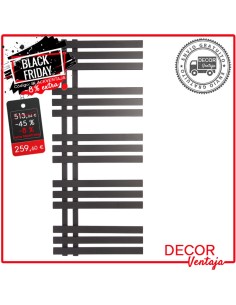 Radiador toallero hidraulico Siglo/Verona negro 15 lamas 1200x500 (ZETA de CICSA)