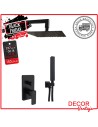 Conjunto ducha encastre 6pzs a pared Square negro OFERTA