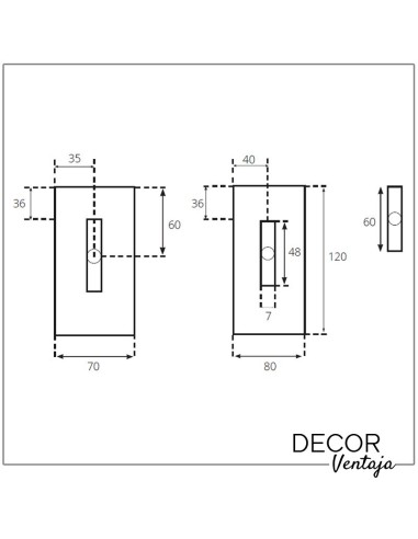 Plato de ducha de resina modelo Monte. Cotas y medidas