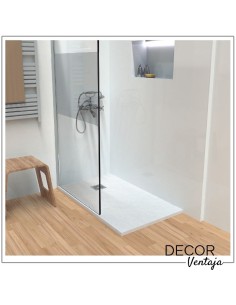 Plato de ducha antideslizante de resinas con cargas minerales. Modelo Rock 2