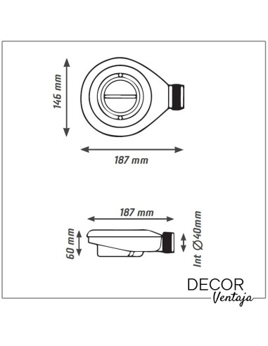 Plato de ducha de resina modelo Rock. Valvula