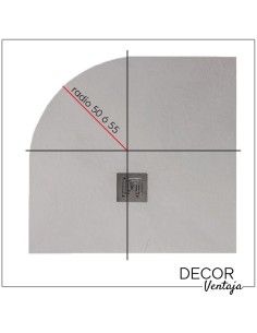 Plato de ducha antideslizante de resinas Semicircular 2