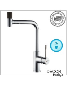 Grifo monomando de fregadero para osmosis cromo. Modelo Mando en Caño Recto.