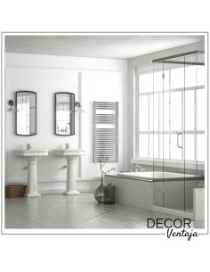 Radiador toallero hidráulico de 26 tubos en color cromo. 2