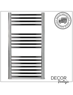 Radiador toallero hidráulico de 16 tubos en color cromo.