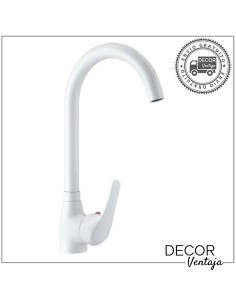 Grifo monomando de fregadero blanco. Modelo Murcia Blanco.