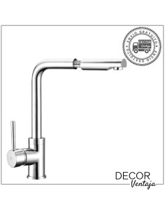 Grifo monomando de fregadero cromo extraíble. Modelo Marbella.