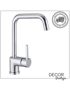 Grifo monomando para fregadero cromo. Grifo mod. Barros tubo recto