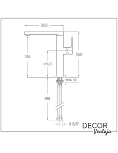 Grifo monomando de fregadero cromo. Modelo Solid. 2