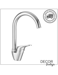 Grifo monomando de fregadero cromo. Modelo Extremadura Cisne.