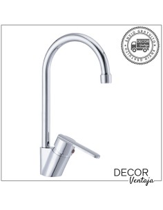 Grifo monomando de fregadero cromo. Modelo Melilla Cisne.