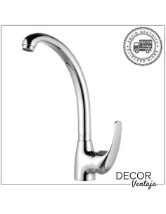 Grifo monomando de fregadero cromo. Modelo Murcia caño fundido.